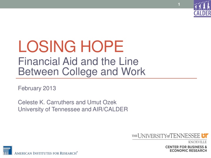 The Impact of Losing Financial Aid on College Students