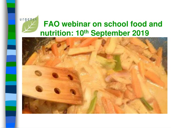 School Food and Nutrition Choices for a Sustainable Future