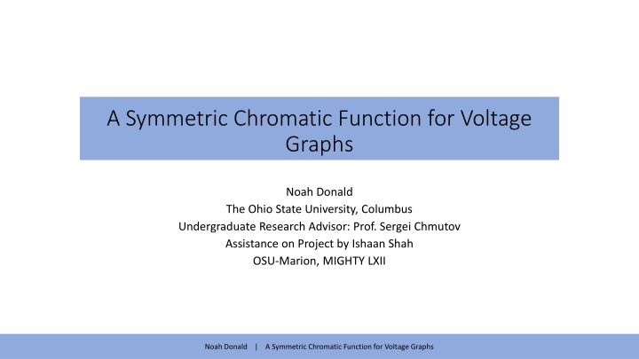 Symmetric Chromatic Function for Voltage Graphs