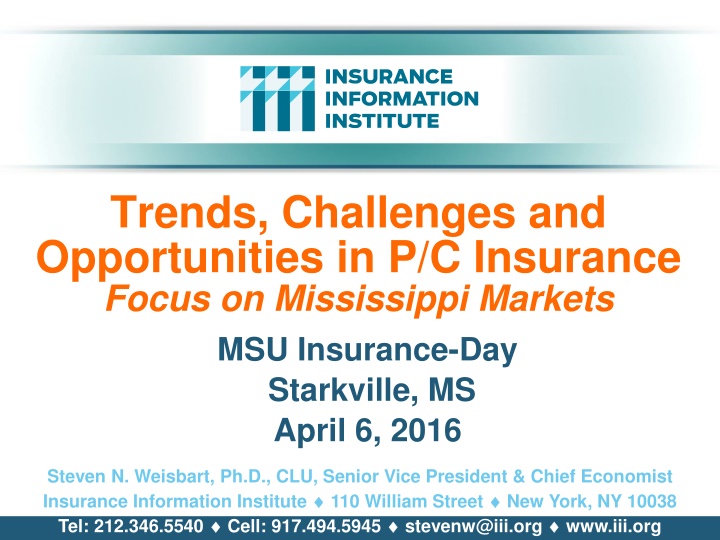 Trends, Challenges, and Opportunities in P/C Insurance: Focus on Mississippi Markets