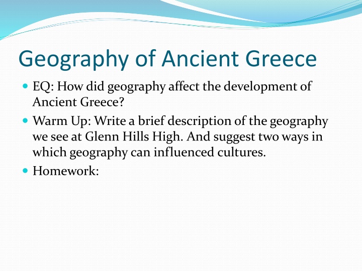 Impact of Geography on Ancient Greek Development