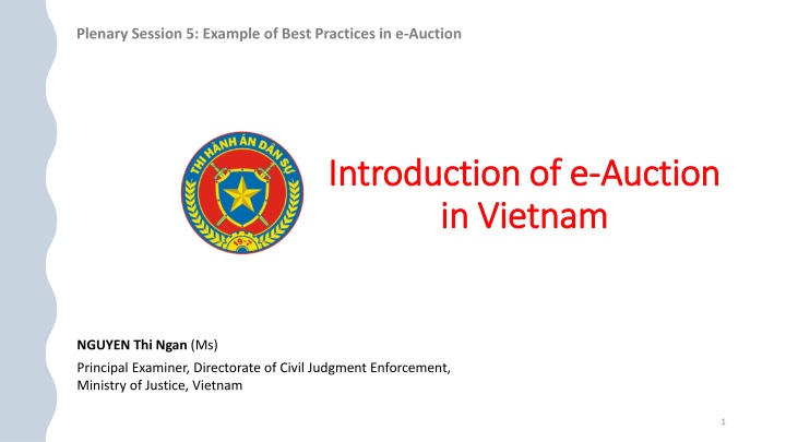 Best Practices in e-Auction Implementation in Vietnam