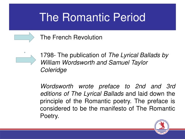 The Romantics: Poetry and Revolution in the French Revolution Era