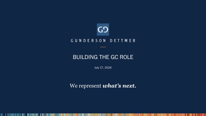 Building the GC Role - A Journey in Legal Leadership
