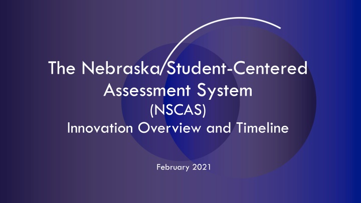 Evolution of Nebraska Student-Centered Assessment System (NSCAS)
