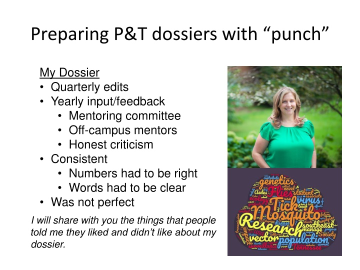 Enhancing Professional Dossiers for Academic Success