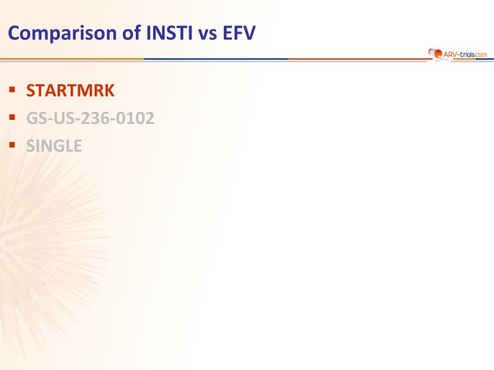 Comparison of INSTI vs. EFV in STARTMRK GS-US-236-0102