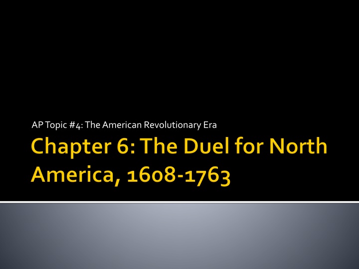 The American Revolutionary Era Overview