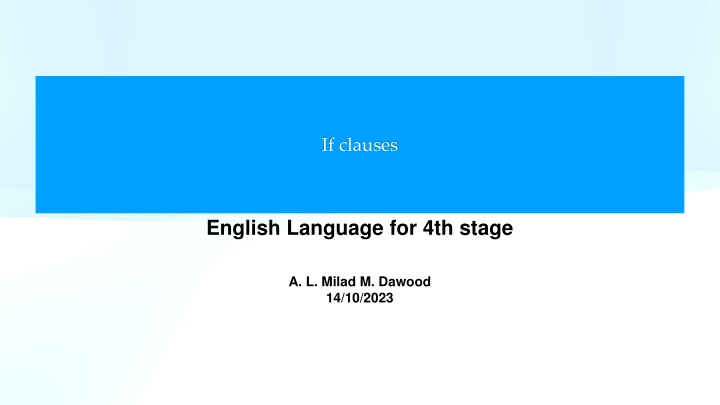 If Clauses in English Grammar