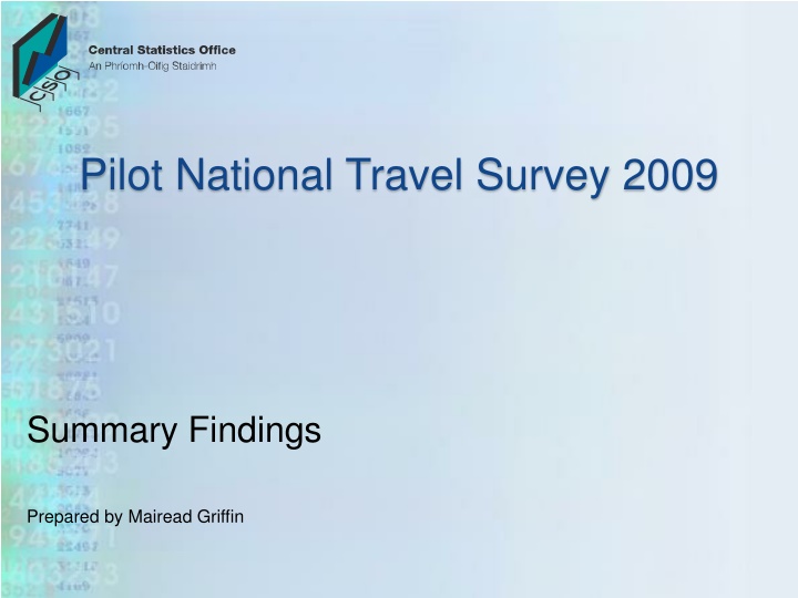 National Travel Survey 2009 - Summary Findings
