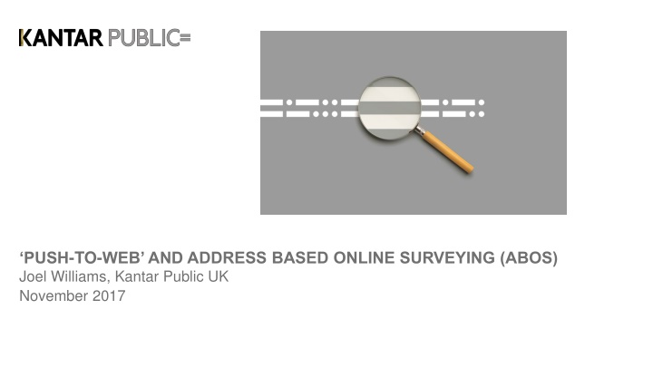 Push-to-Web and Address-Based Online Surveying