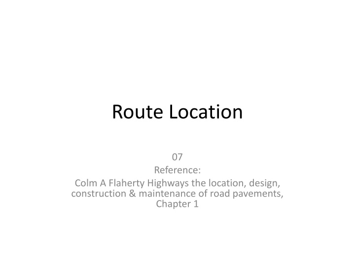 Challenges and Considerations in Urban Road Location Planning