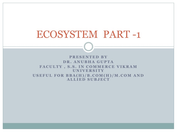 Ecosystems: Components and Interactions