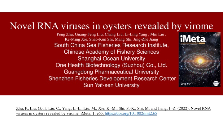 Novel RNA Viruses in Oysters Revealed by Virome Study