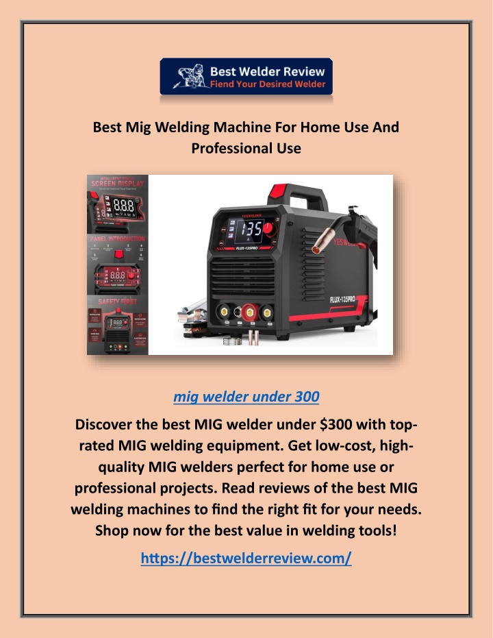 best mig welding machine for home n.w