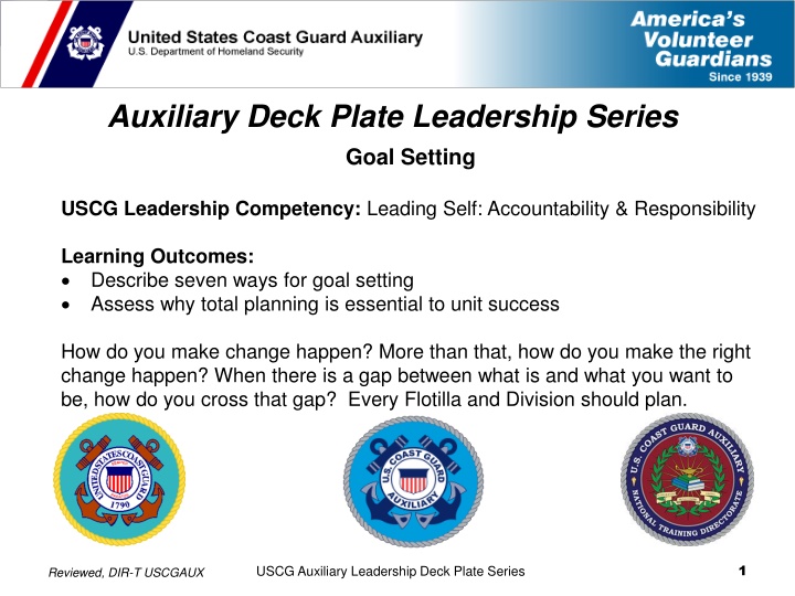 Effective Goal Setting Strategies for Unit Success in USCG Auxiliary Leadership
