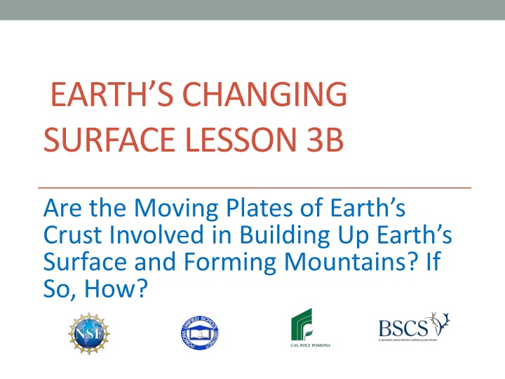 Earth's Changing Surface: The Role of Moving Tectonic Plates in Mountain Formation