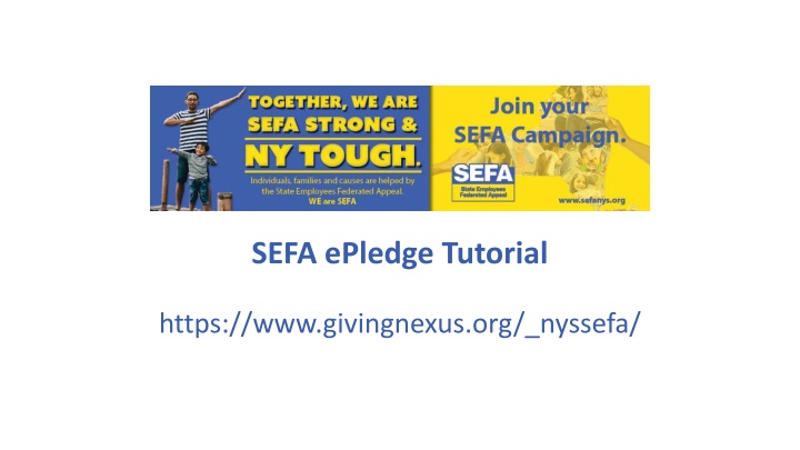 SEFA ePledge Tutorial for New York State Employees
