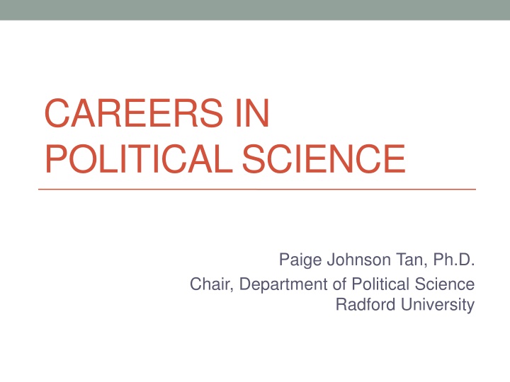 Career Opportunities in Political Science
