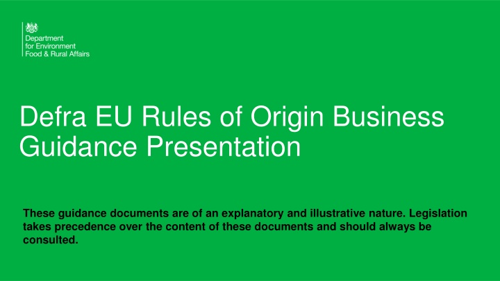 Rules of Origin in EU-UK Trade