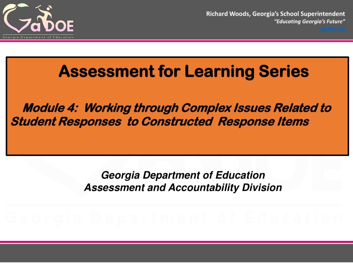 Constructed Response Items in Education