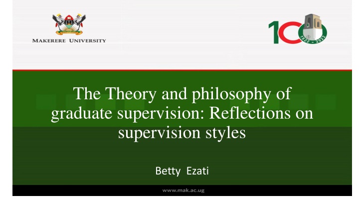Reflections on Graduate Supervision Styles