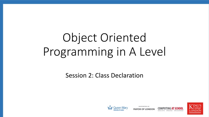 Object-Oriented Programming Basics for A-Level Students