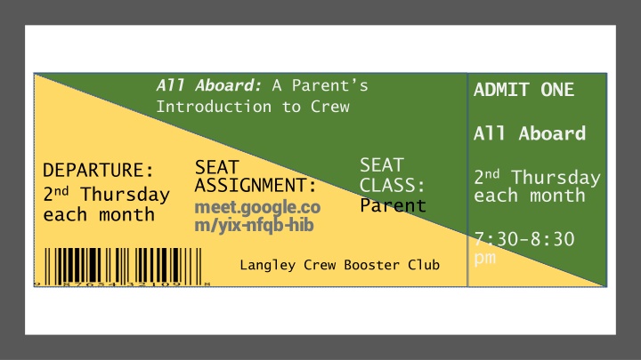 Langley Crew Booster Club Information and Updates
