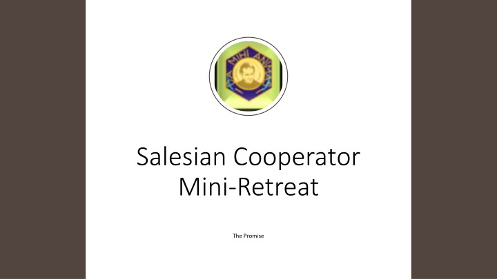 Salesian Cooperator Mini-Retreat: The Promise Reflection