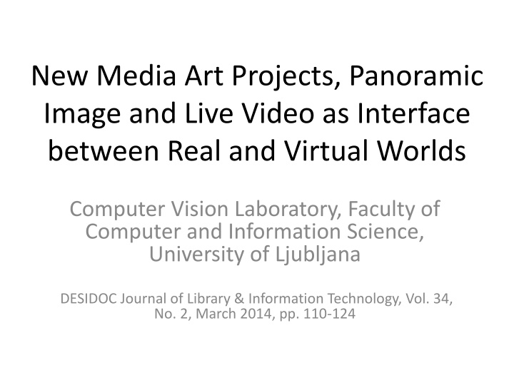 Innovative Tools for Creating Virtual Galleries and New Media Art Projects