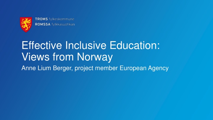 Ensuring Inclusive Education in Norway