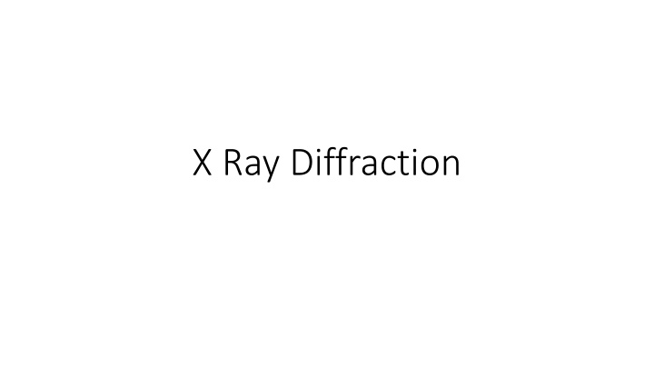 X-Ray Diffraction Techniques in Materials Science