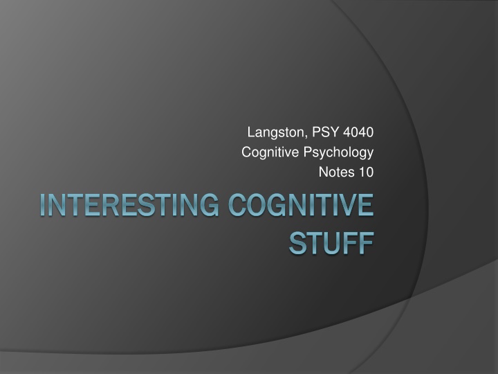 Higher Cognitive Processes in Cognitive Psychology