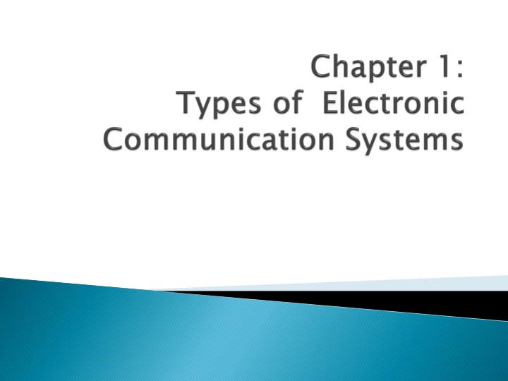 Types of communication systems