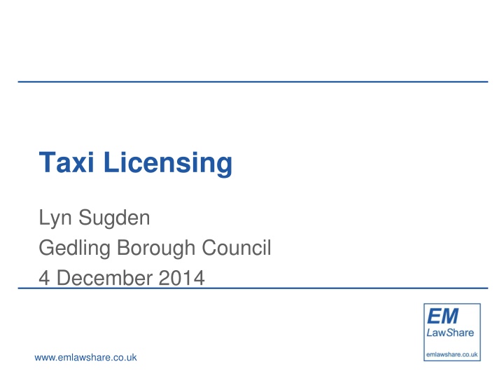 Taxi Licensing and Fit-and-Proper Test Overview