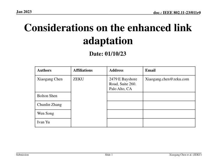 Enhancements in Link Adaptation for IEEE 802.11 Standards