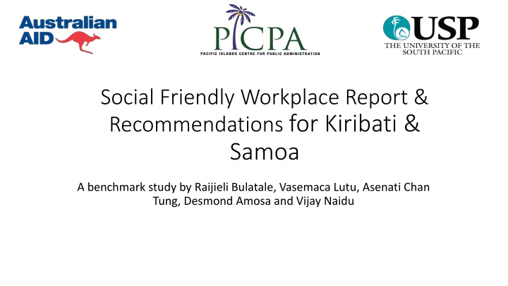 Benchmark Study on Socially Friendly Workplace in Kiribati & Samoa
