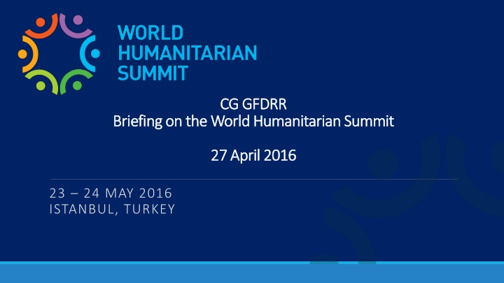 Insights from the World Humanitarian Summit Briefing