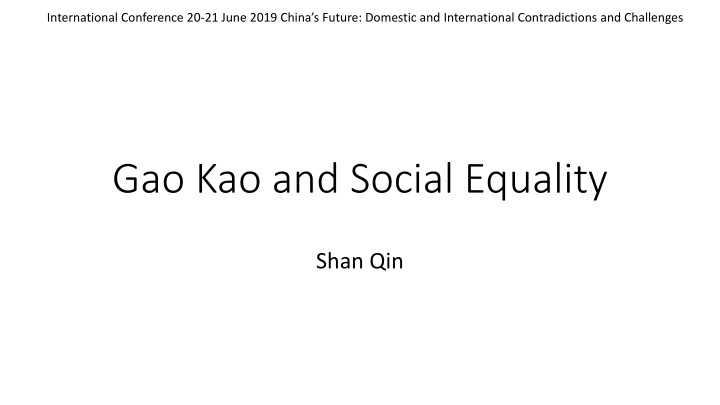Educational Disparities in Chinese Higher Education System