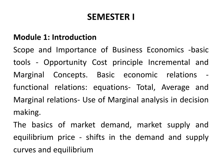 Business Economics Fundamentals
