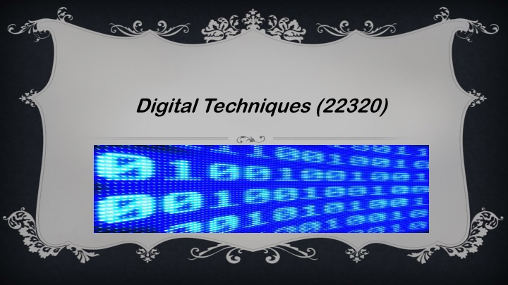 Digital Techniques (22320)