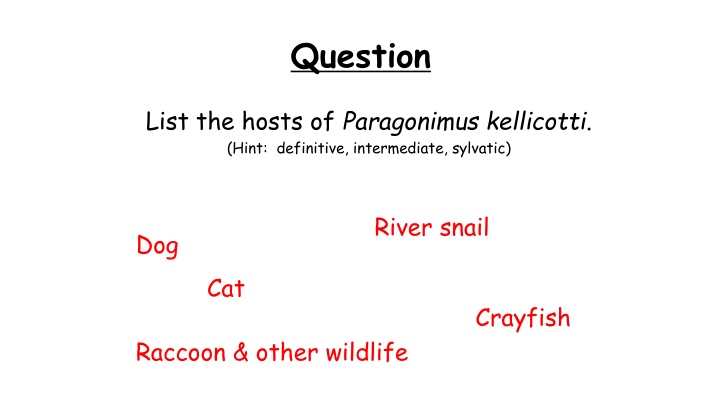 Trematodes and Cestodes: Hosts, Life Cycles, and Diagnostics