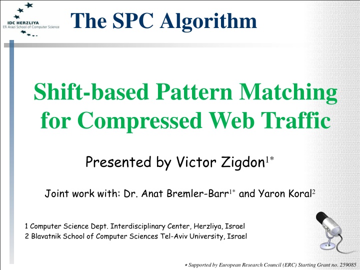 SPC Algorithm: Shift-based Pattern Matching for Compressed Web Traffic