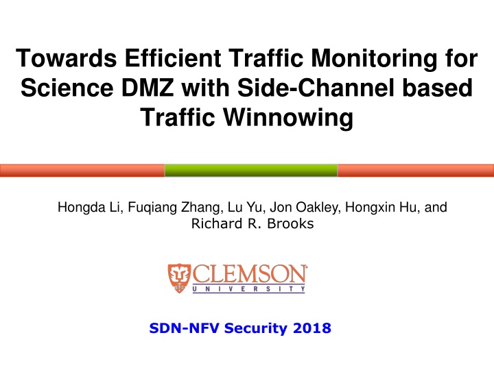 Efficient Traffic Monitoring for Science DMZ with Side-Channel Traffic Winnowing