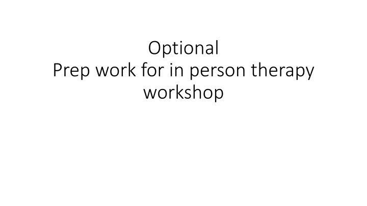 In-Person Therapy Workshop: Becoming a Therapist and Understanding Psychiatry Perspectives