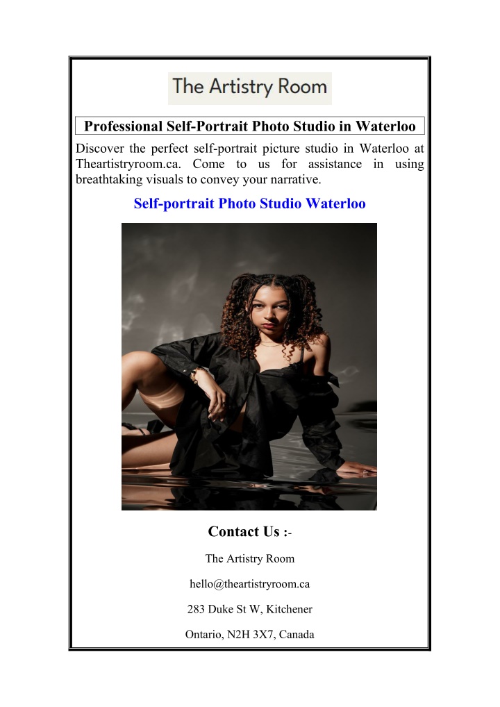 professional self portrait photo studio n.w