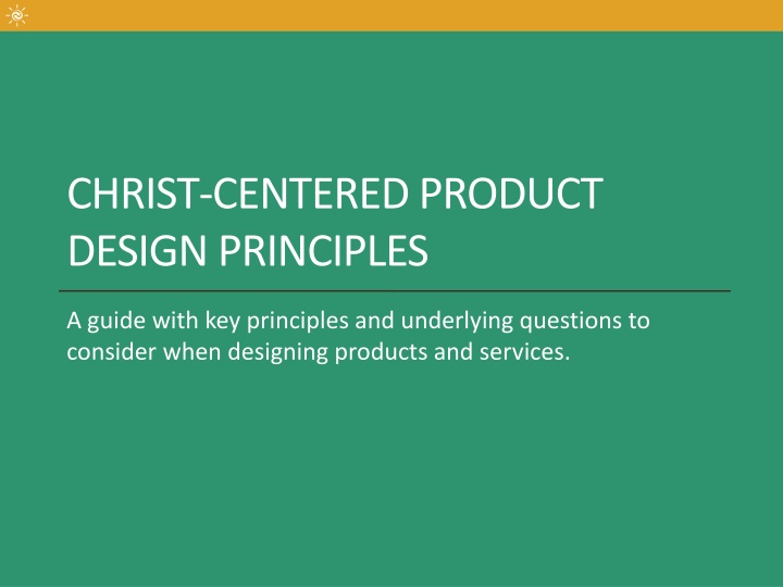 Christ-Centered Product Design Principles Guide