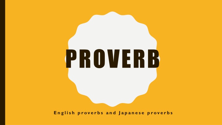 Cultural Insights Through English and Japanese Proverbs