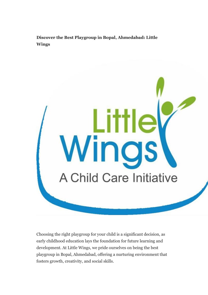 discover the best playgroup in bopal ahmedabad n.w