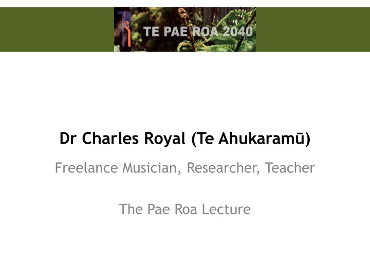 New Indigeneity: Dr. Charles Royal's Insights